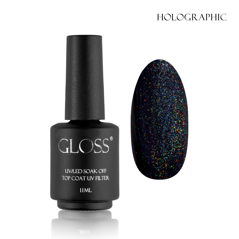 GLOSS Holographic top coat, 11 ml